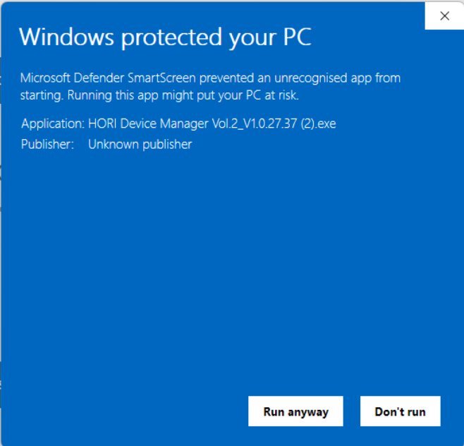 Windows protected your PC image